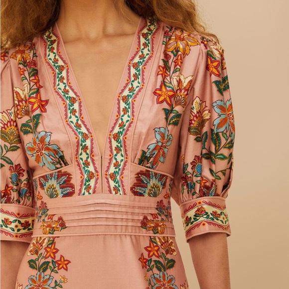 FARM Rio Pink Garden Delight Short Sleeve Maxi Dress - Picture 5 of 7